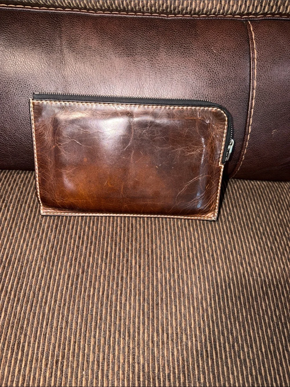 Alexander Wang Black 2 tone Leather Zip Pouch wallet